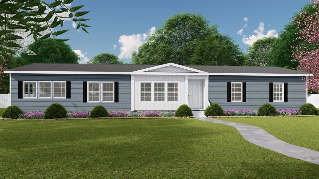 The raelyn hero, elevation, and exterior home features